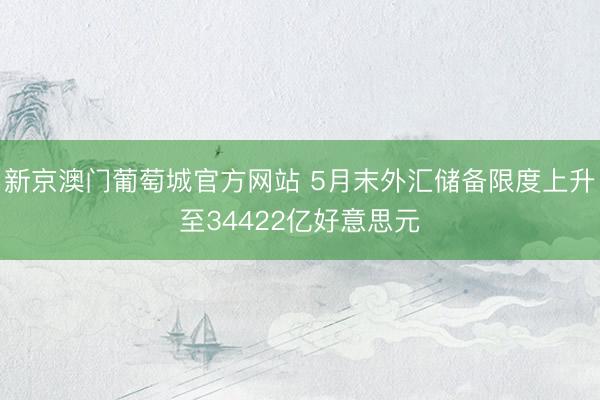 新京澳门葡萄城官方网站 5月末外汇储备限度上升至34422亿好意思元
