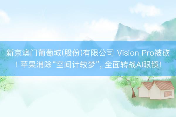 新京澳门葡萄城(股份)有限公司 Vision Pro被砍! 苹果消除“空间计较梦”， 全面转战AI眼镜!