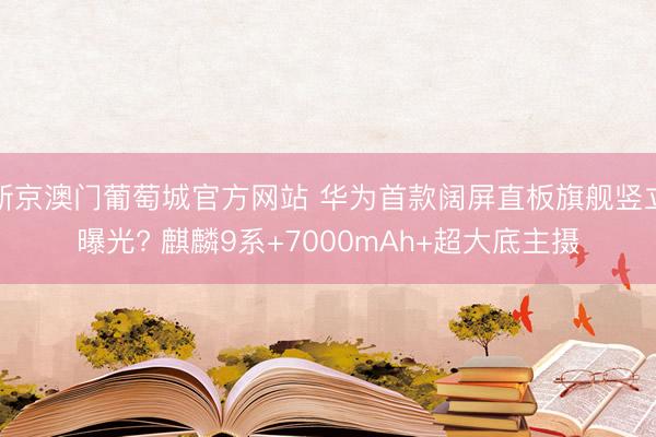 新京澳门葡萄城官方网站 华为首款阔屏直板旗舰竖立曝光? 麒麟9系+7000mAh+超大底主摄